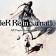 The Nier Reincarnation logo, with images of a black armored creature and the lead character, the Girl.